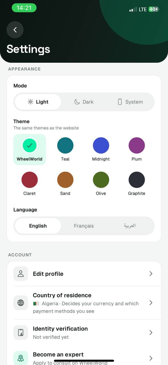 Themes and languages